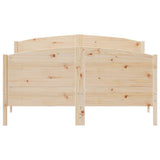 Bed Frame with Headboard 135x190 cm Solid Wood Pine