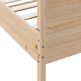 Bed Frame without Mattress 90x190 cm Solid Wood Pine - Close-Up Angle