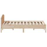 Bed Frame with Headboard 180x200 cm Solid Wood Pine