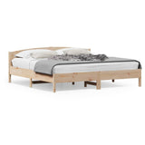 Bed Frame with Headboard 180x200 cm Solid Wood Pine