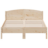 Bed Frame with Headboard 150x200 cm Solid Wood Pine