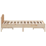 Bed Frame with Headboard 150x200 cm Solid Wood Pine
