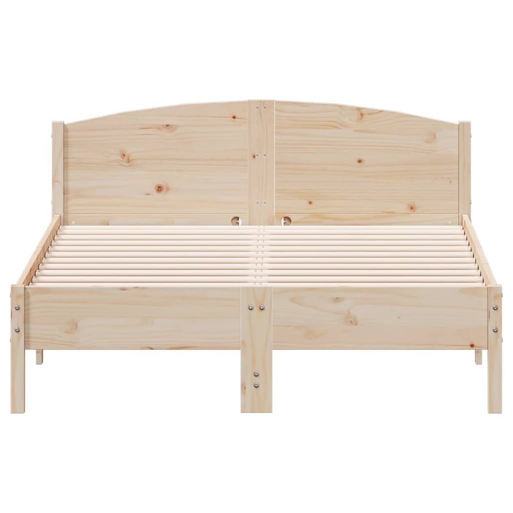 Bed Frame without Mattress 135x190 cm Solid Wood Pine