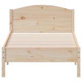 Bed Frame without Mattress 90x190 cm Solid Wood Pine
