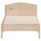 Bed Frame without Mattress 90x190 cm Solid Wood Pine - Top-Down View