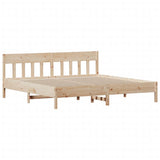 Bed Frame with Headboard 180x200 cm Solid Wood Pine - Front View