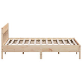 Bed Frame with Headboard 180x200 cm Solid Wood Pine