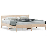 Bed Frame with Headboard 180x200 cm Solid Wood Pine