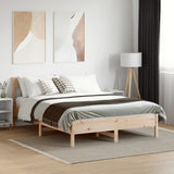Bed Frame without Mattress 150x200 cm Solid Wood Pine - Side View