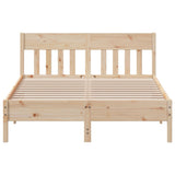 Bed Frame without Mattress 150x200 cm Solid Wood Pine - Top-Down View