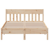 Bed Frame without Mattress 135x190 cm Solid Wood Pine
