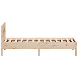 Bed Frame without Mattress 90x190 cm Solid Wood Pine - 45-Degree Angle