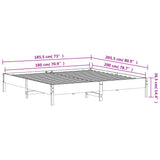 Bed Frame without Mattress 183x203 cm King Solid Wood Pine - Extra Image