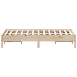 Bed Frame without Mattress 150x200 cm Solid Wood Pine - 45-Degree Angle