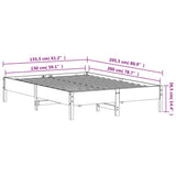 Bed Frame without Mattress 150x200 cm Solid Wood Pine - Extra Image