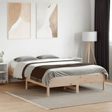 Bed Frame without Mattress 135x190 cm Solid Wood Pine - Side View