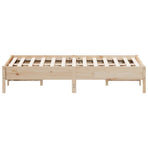 Bed Frame without Mattress 135x190 cm Solid Wood Pine