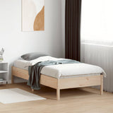 Bed Frame without Mattress 90x190 cm Solid Wood Pine - Side View