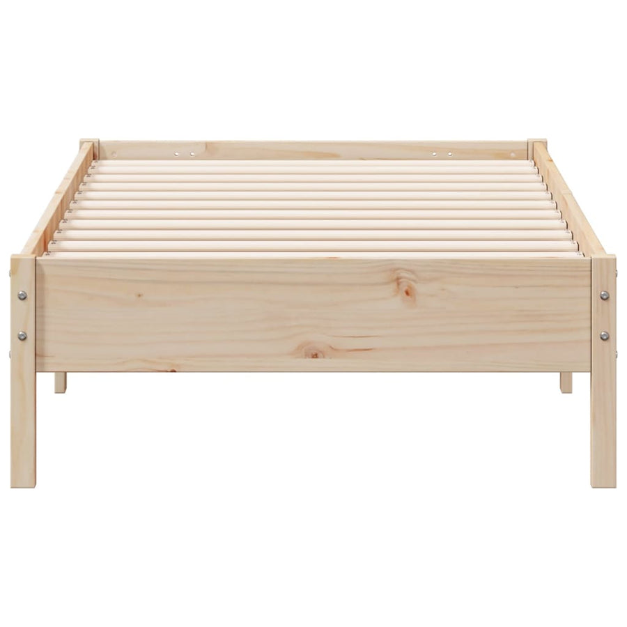 Bed Frame without Mattress 90x190 cm Solid Wood Pine