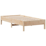 Bed Frame without Mattress 90x190 cm Solid Wood Pine - Rear View