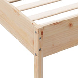 Bed Frame without Mattress 90x190 cm Solid Wood Pine - Close-Up Angle