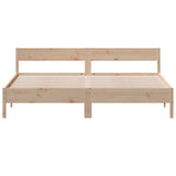 Bed Frame with Headboard 180x200 cm Solid Wood Pine