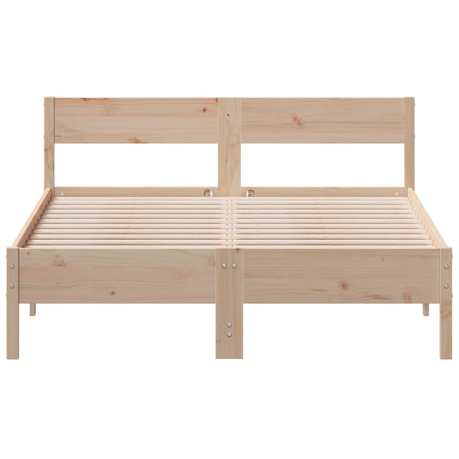 Bed Frame without Mattress 150x200 cm Solid Wood Pine