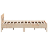 Bed Frame without Mattress 150x200 cm Solid Wood Pine - 45-Degree Angle