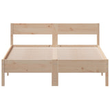 Bed Frame without Mattress 135x190 cm Solid Wood Pine - Top-Down View