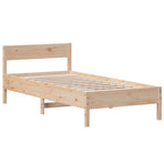 Bed Frame without Mattress 90x190 cm Solid Wood Pine