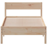 Bed Frame without Mattress 90x190 cm Solid Wood Pine - Top-Down View