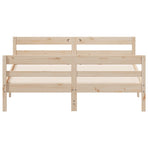 Bed Frame without Mattress 137x187 cm Double Solid Wood Pine