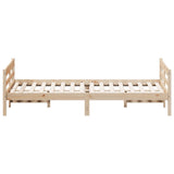Bed Frame without Mattress 137x187 cm Double Solid Wood Pine - 45-Degree Angle