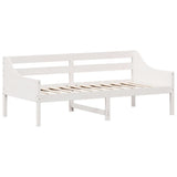Day Bed without Mattress White 90x190 cm Solid Wood Pine - Side View