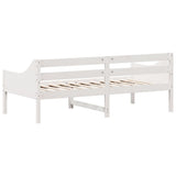 Day Bed without Mattress White 90x190 cm Solid Wood Pine - Rear View