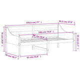 Day Bed without Mattress White 90x190 cm Solid Wood Pine - Extra Image
