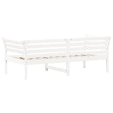 Day Bed without Mattress White 90x190 cm Solid Wood Pine - Rear View