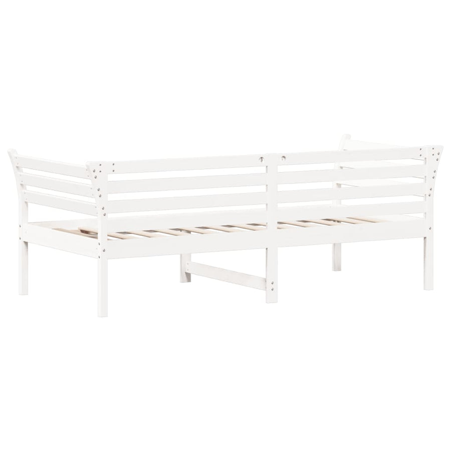 Day Bed without Mattress White 90x190 cm Solid Wood Pine