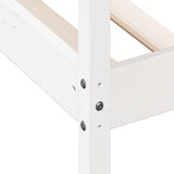 Day Bed without Mattress White 90x190 cm Solid Wood Pine - Close-Up Angle