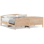 Bed Frame without Mattress 180x200 cm Solid Wood Pine