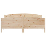 Bed Frame without Mattress 183x203 cm King Solid Wood Pine - Top-Down View