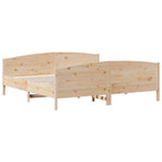 Bed Frame without Mattress 180x200 cm Solid Wood Pine