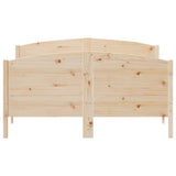 Bed Frame without Mattress 135x190 cm Solid Wood Pine - Top-Down View