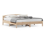 Bed Frame without Mattress 180x200 cm Solid Wood Pine