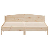 Bed Frame without Mattress 183x203 cm King Solid Wood Pine - Top-Down View