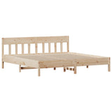 Bed Frame without Mattress 183x203 cm King Solid Wood Pine - Side View