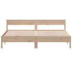 Bed Frame without Mattress 180x200 cm Solid Wood Pine
