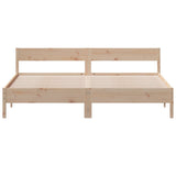 Bed Frame without Mattress 183x203 cm King Solid Wood Pine - Top-Down View