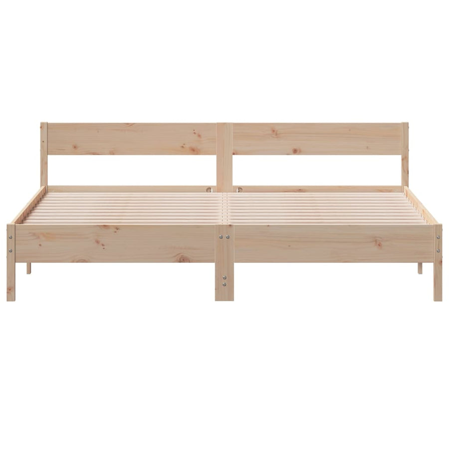 Bed Frame without Mattress 180x200 cm Solid Wood Pine