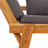 Garden Bench with Cushions 2-in-1 Solid Wood Acacia - Extra Image